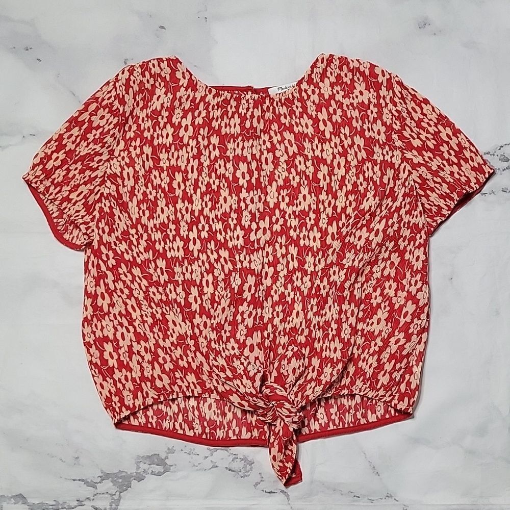 Madewell Crinkled Button-Back Full Bloom Blouse